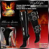 !Drakke! "Highlife" Knee High Boots(Black) ~ (works with All Viewers, Includes Alpha Masks & Invisi Prims
