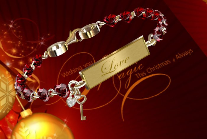 PROMOTION ON SALE !! Valentine Love RUBY Bracelet (BOXED)
