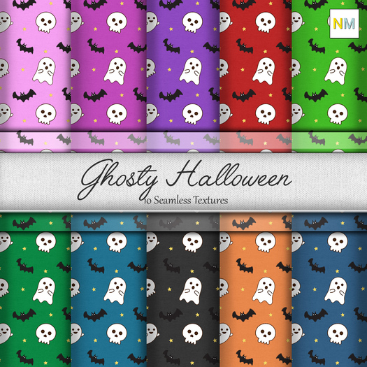 Ghosty Halloween Set 10 Seamless Textures NM