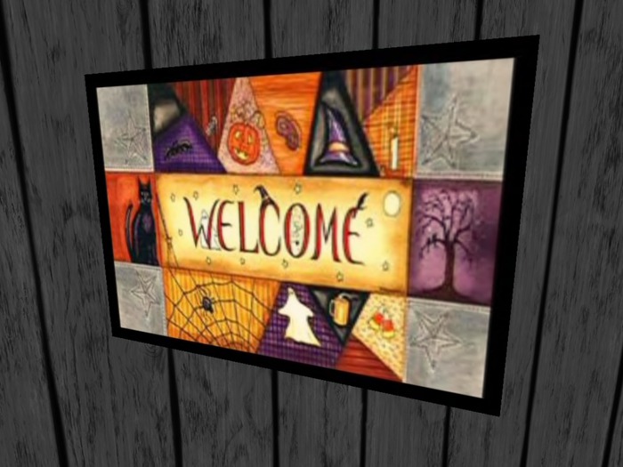 ~RD~ Halloween Welcome Mat - Scary Stuff