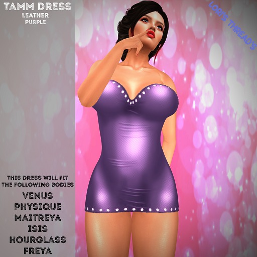 [L.T] Tamm Dress - Leather - Purple (REZ ME)