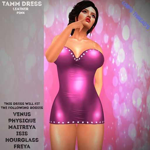 [L.T] Tamm Dress - Leather - Pink (REZ ME)