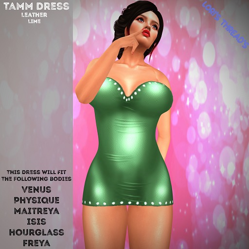 [L.T] Tamm Dress - Leather - Lime (REZ ME)