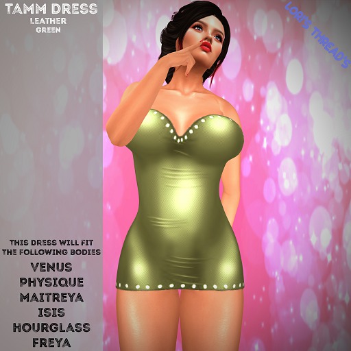 [L.T] Tamm Dress - Leather - Green (REZ ME)
