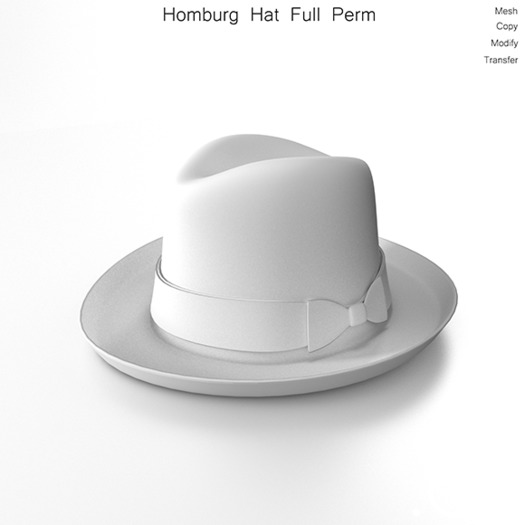 . Or . Homburg hat full perm