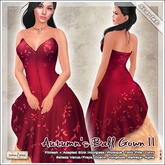 [V/W] Autumn's Ball Gown II Scarlet - Fantasy or Gala dress, Fall Season style - FitMesh, Slink, Maitreya, Tonic, Ocacin