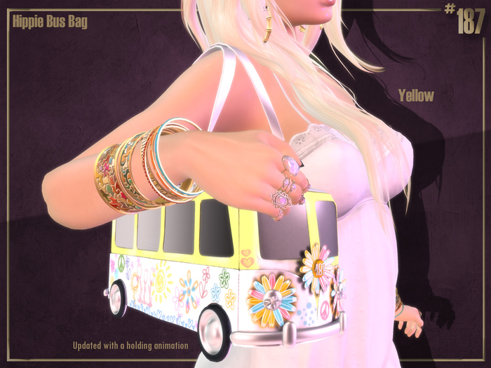 #187# Hippie Bus Bag Yellow BOX (Add Me)