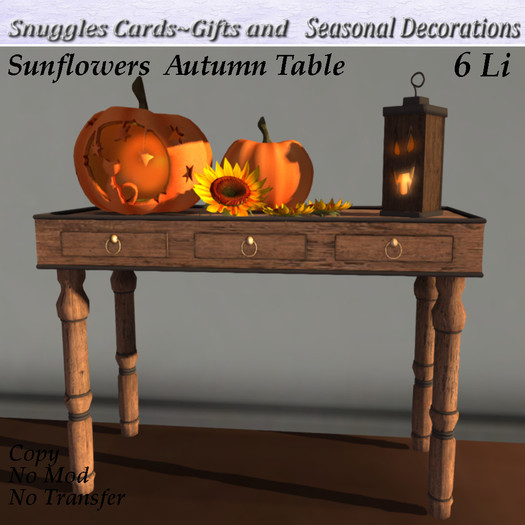 Sunflowers  Autumn Table By Snuggles Boxed