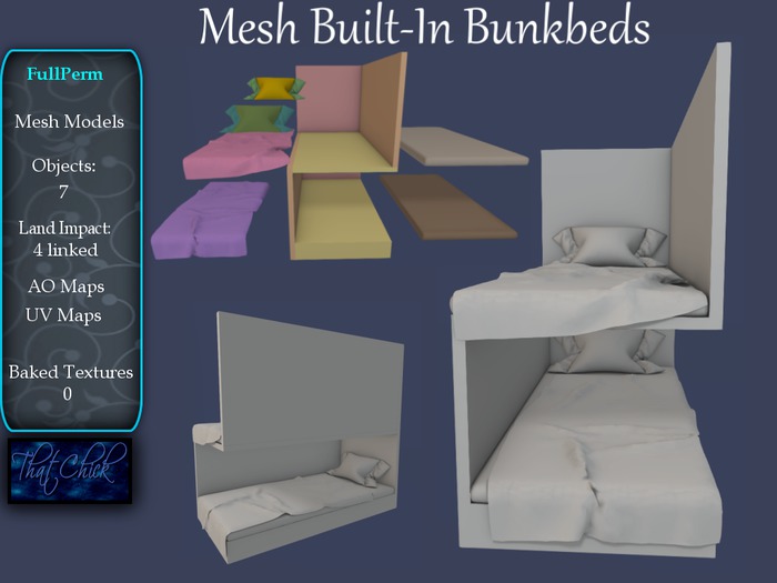 ~tc~ Mesh BuiltIn Bunkbeds FullPerm Kit