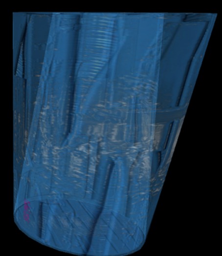 vase bleu transparent