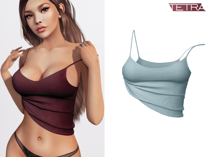 TETRA - Not so basic crop tank (Blue)