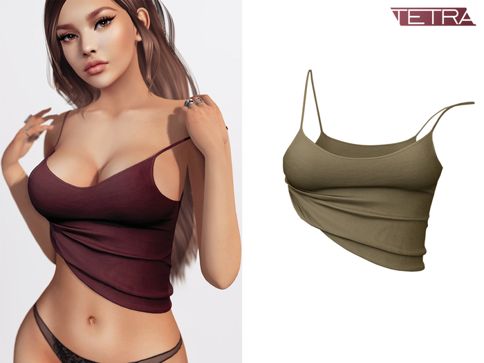 TETRA - Not so basic crop tank (Khaki)