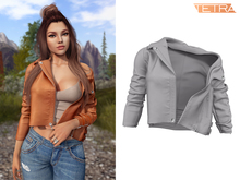 TETRA - Moto leather jacket (Gray)