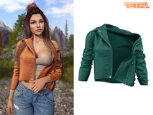 TETRA - Moto leather jacket (Green)