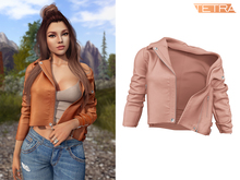 TETRA - Moto leather jacket (Rose)