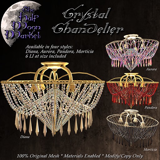 The Half Moon Market - Crystal Chandelier - Diana