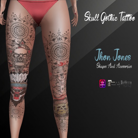 [ Jhon Jones ] Skull Gothic Tattoo