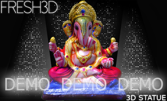 Fresh3D Ganesha Colorful STATUE-DEMO