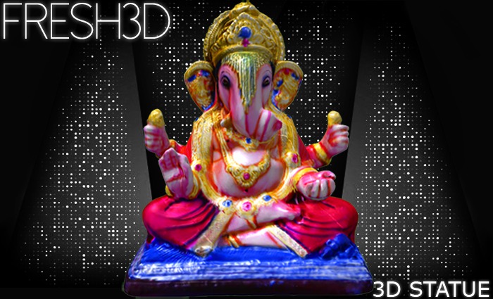 Fresh3D Ganesha Colorful STATUE