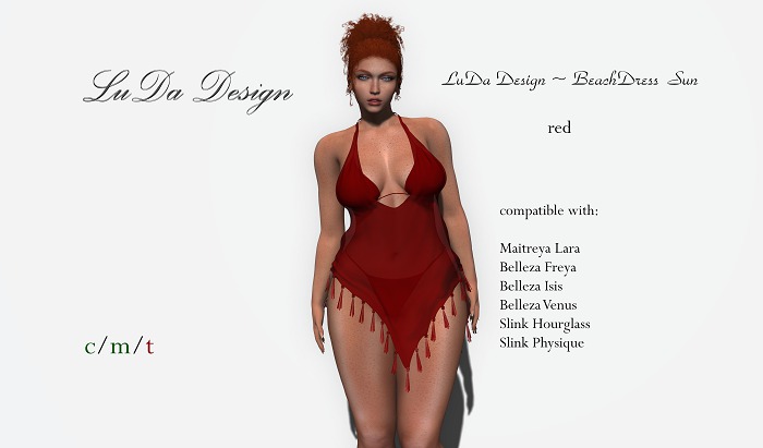 LuDa Design ~ BeachDress  Sun red