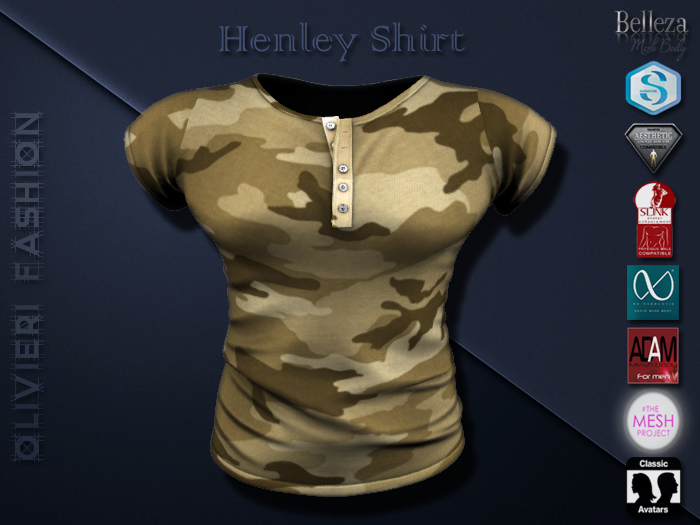 HENLEY SHIRT - MILITARY - 09