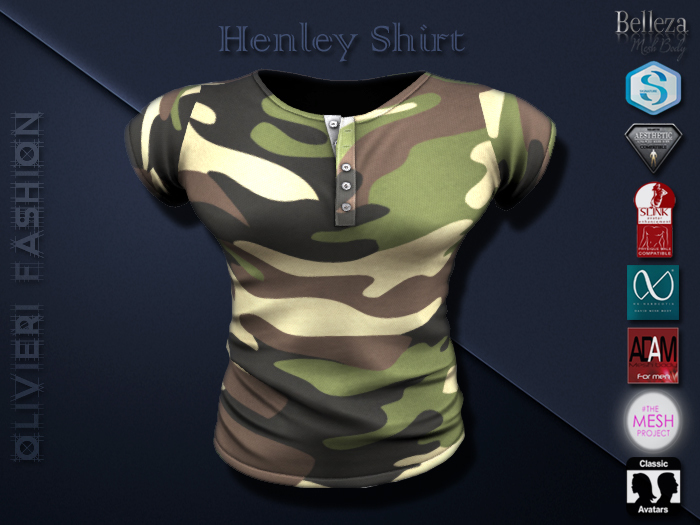 HENLEY SHIRT - MILITARY - 10