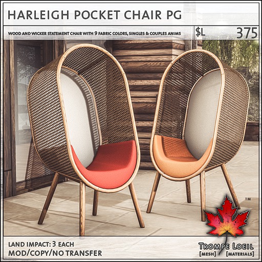 Trompe Loeil - Harleigh Pocket Chair PG [mesh]