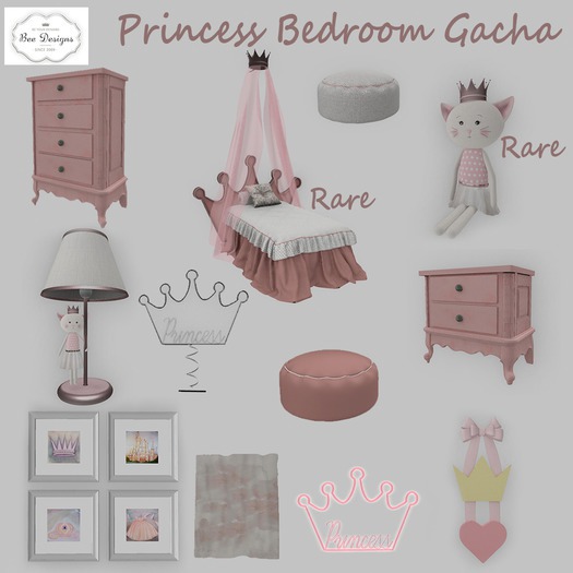 Bee Designs Princess Bedroom gacha Rug