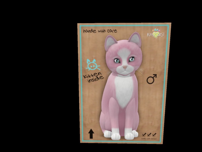 New Born Kitten Chateau Cat - Pink & White No. 1 Tapestry Reef