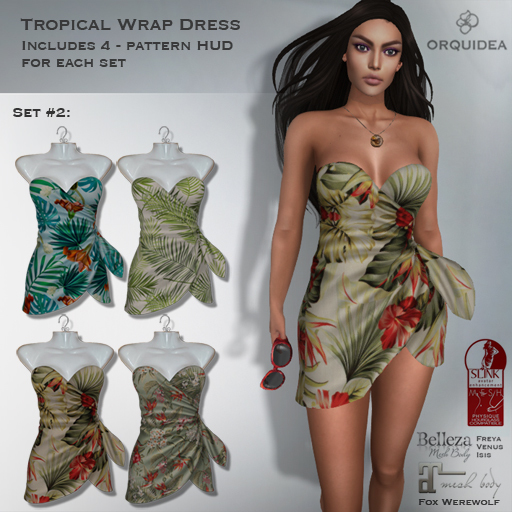 ORQUIDEA Tropical Wrap Dresses - Set 2