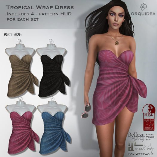 ORQUIDEA Tropical Wrap Dresses - Set 3