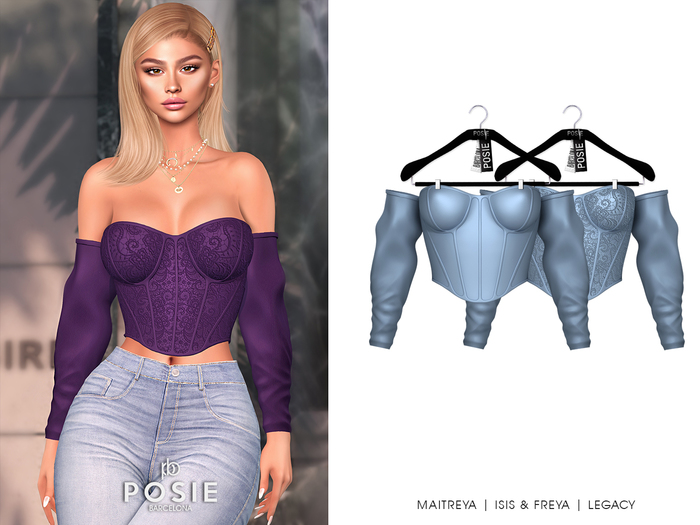 POSIE - Grace Corset Top .OCEAN