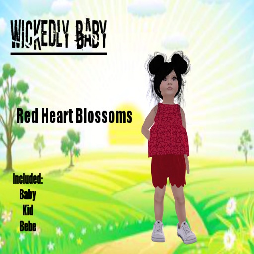 *WT* Heart Blossoms Red Set