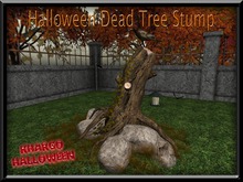 khargo halloween dead tree stump - boxed