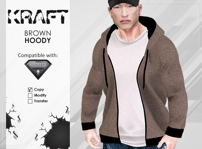 ::Kraft:: Brown Hoody - Aesthetic
