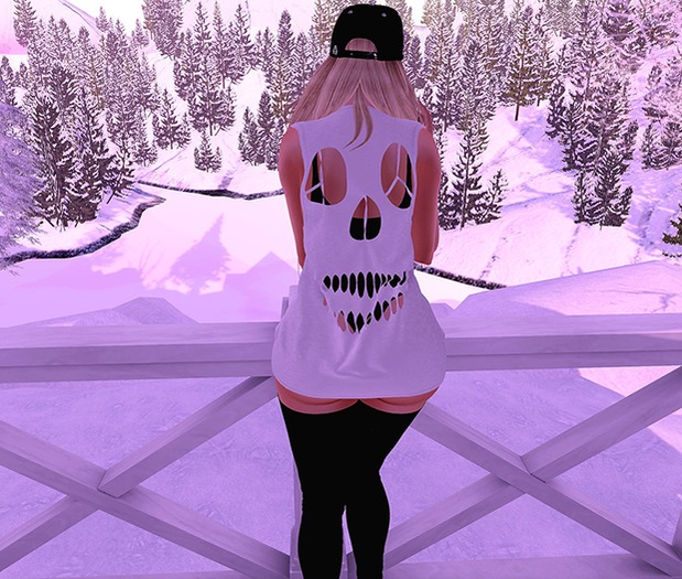 _CandyDoll_ Mala Skull Top White - Freya