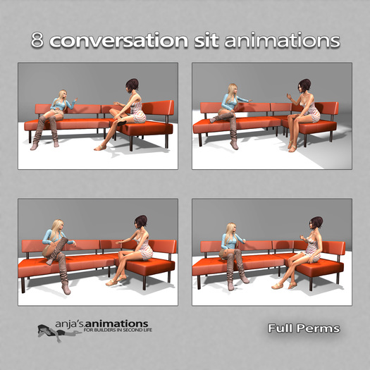 [For Builders] 8 Full Perm Conversation Sit Animations