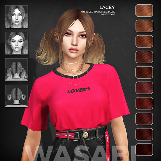 Wasabi // Lacey Mesh Hair - Reds
