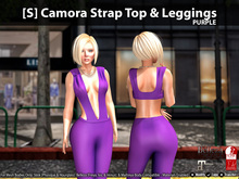 [S] Camora Strap Top & Leggings Purple