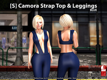 [S] Camora Strap Top & Leggings Blue