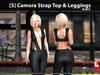 s camora strap top leggings black pic