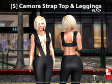 [S] Camora Strap Top & Leggings Black