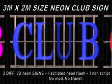 NEON 3D BOX -  CLUB BLUE