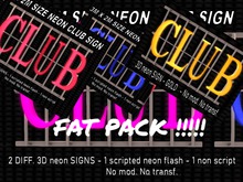 NEON CLUB SIGN - alll colors FATPACK