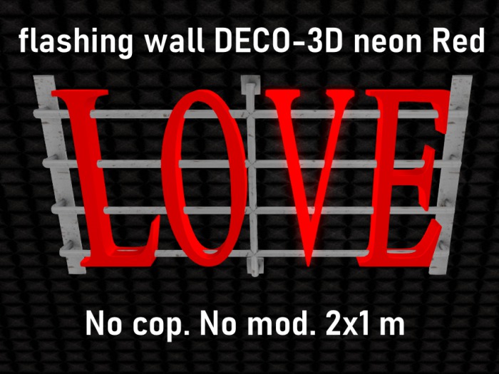 FLASHING NEON 3D BOX - LOVE - scr.