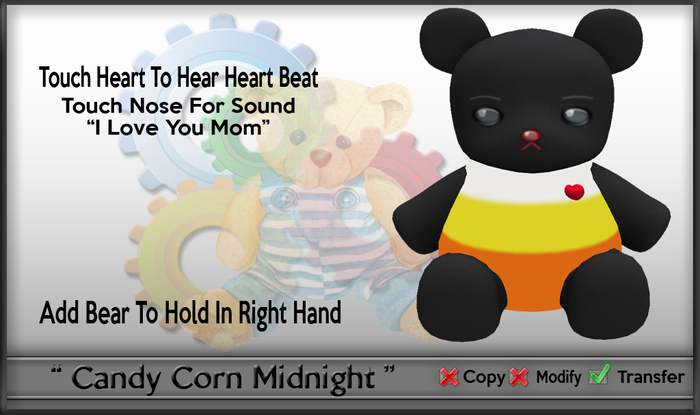 CAB Candy Corn Teddy Midnight