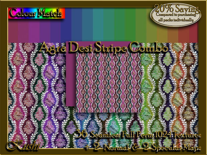 Agra Desi Stripe Combo Textures