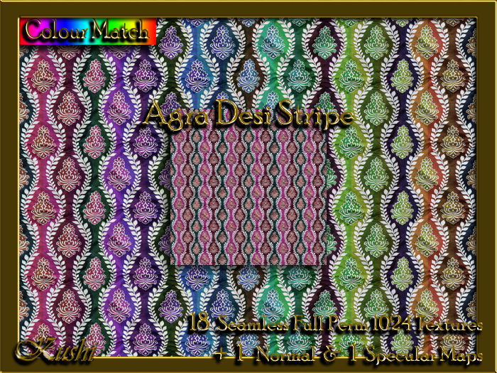 !Kushi! AgraDesiStripe Textures -WearToUnpack