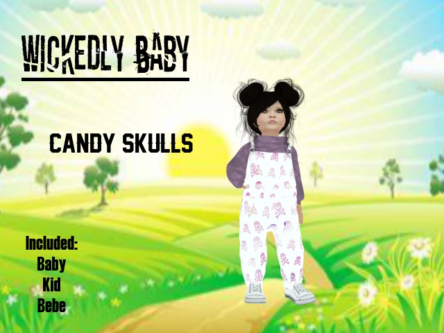 *WT* Cotton Candy Skulls  Overalls