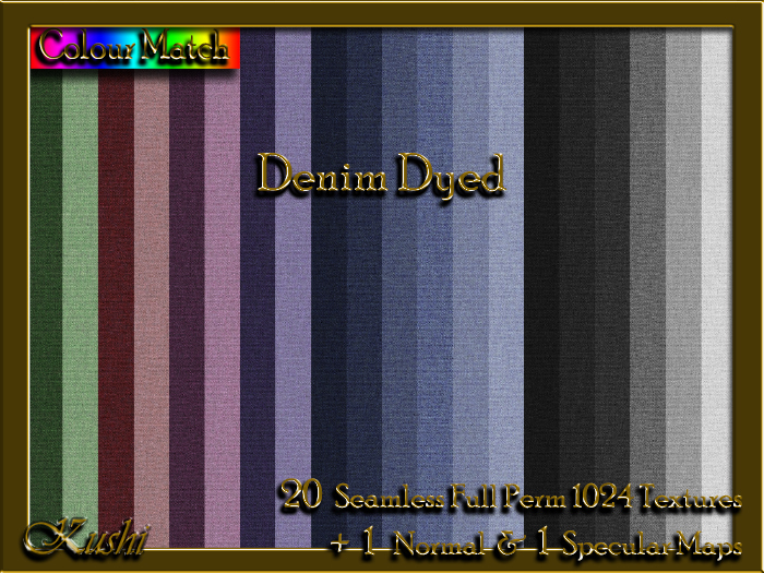 !Kushi! DenimDyed Textures -WearToUnpack